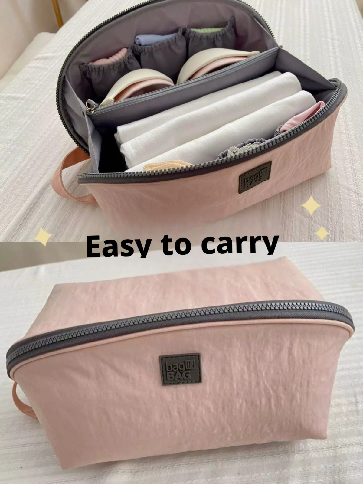 Travel Storage Bag-Coral Powder-1 Pack