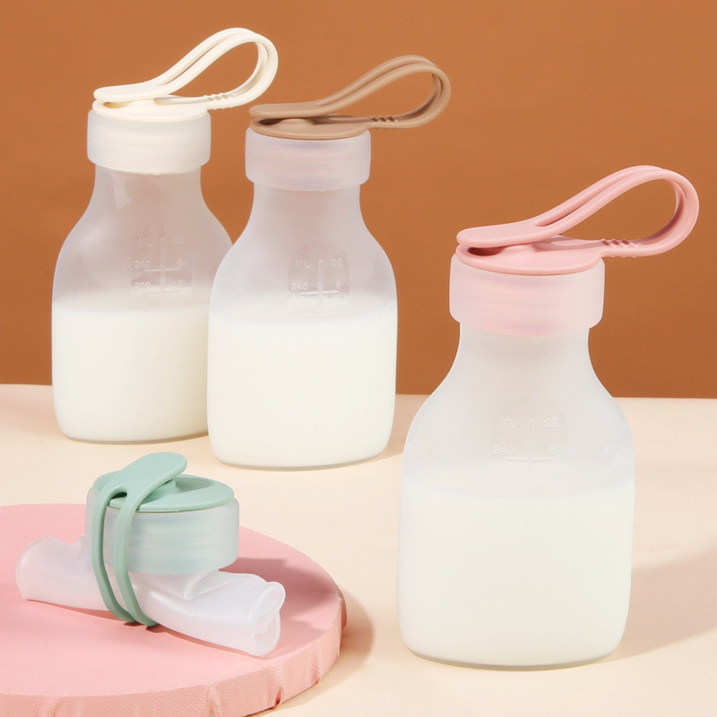 Foldable Silicone Breast Milk Storage Bottles